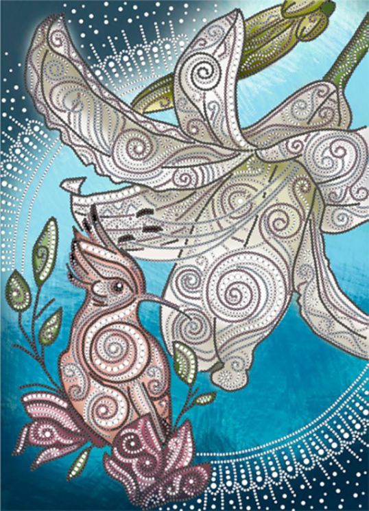 КБ-376 Схема для вышивания бисером ТМ Наследие "Лилия"