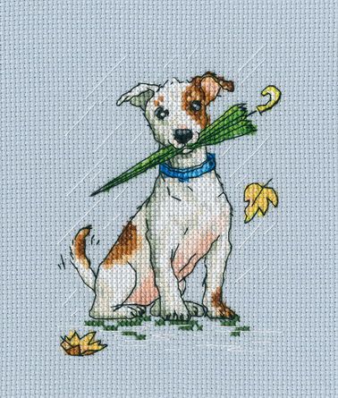 С300 Набор для вышивания РТО "Будем бегать мы по лужам, зонтик нам совсем не нужен!"