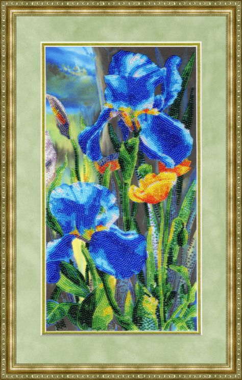 РТ-104 Набор для вышивания Золотое Руно "Бархатные ирисы"