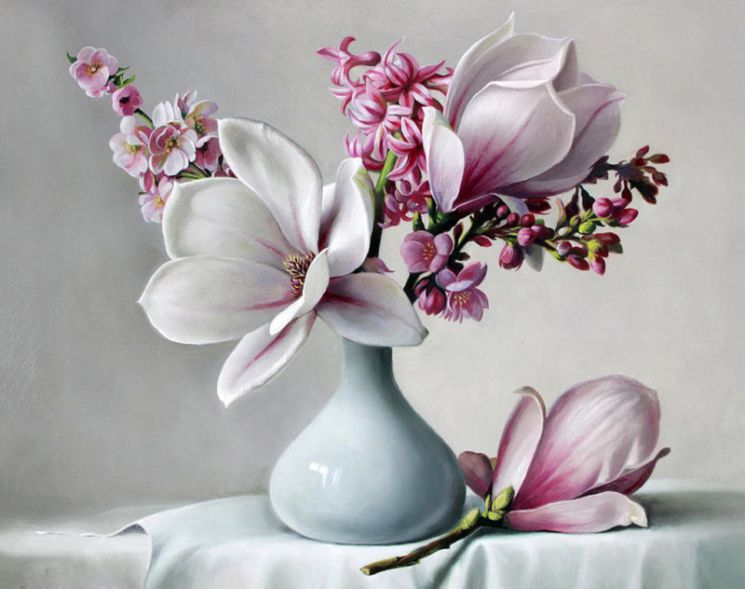 Алмазная мозаика Гранни "Букет с магнолией" Ag041