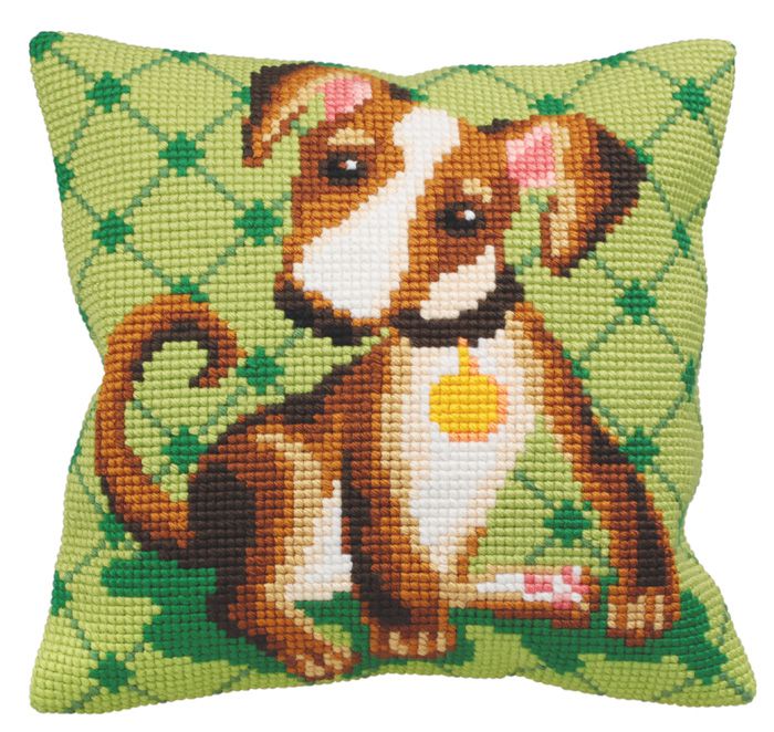 Набор для вышивания крестом Collection D'Art  "Умный песик" 5157