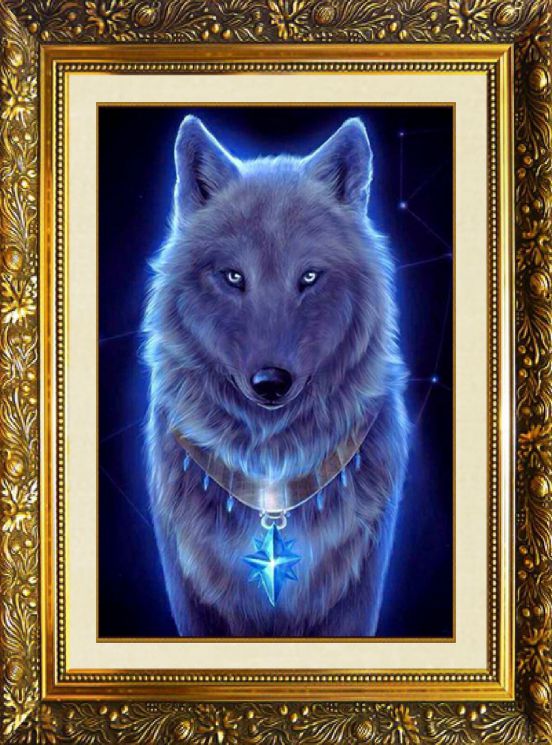 N-334 Алмазная мозаика МИЛАТО "Звёздная волчица"