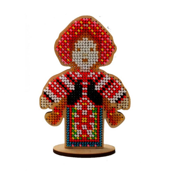 Набор для вышивания бисером WoodStitch "Мотанка берегиня", 11х8