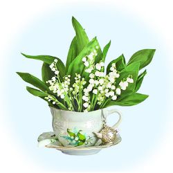 7017 Набор для вышивания лентами "Ландыш серебристый" (Матренин Посад)