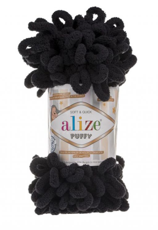 60 Пряжа Alize PUFFY - черный