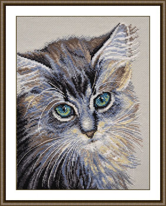 Набор для вышивания крестом ОВЕН "Зеленоглазое чудо" 742