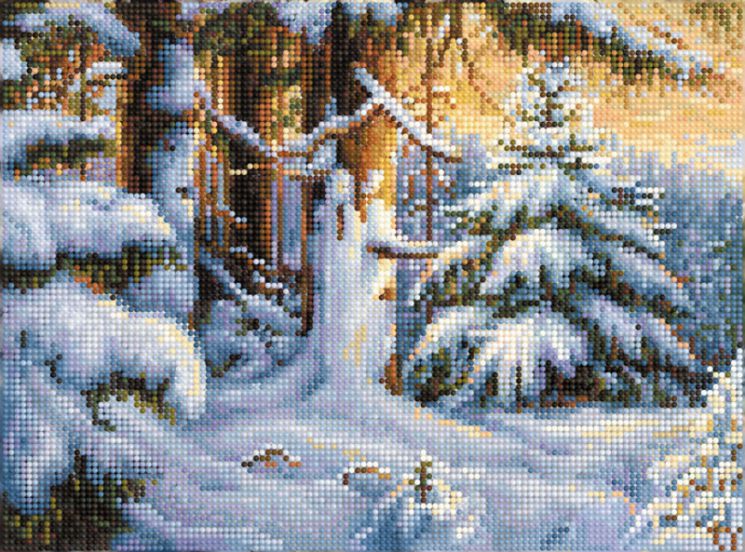 БСА3-140 Алмазная мозаика ТМ Наследие "Зимний лес"