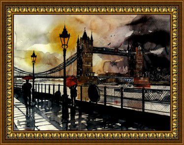 Алмазная мозаика DIY "Вечерний Лондон" G-145