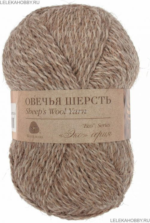 Пряжа ПЕХОРКА Овечья шерсть // 027 // 1181 М // Бежево-кремовый меланж