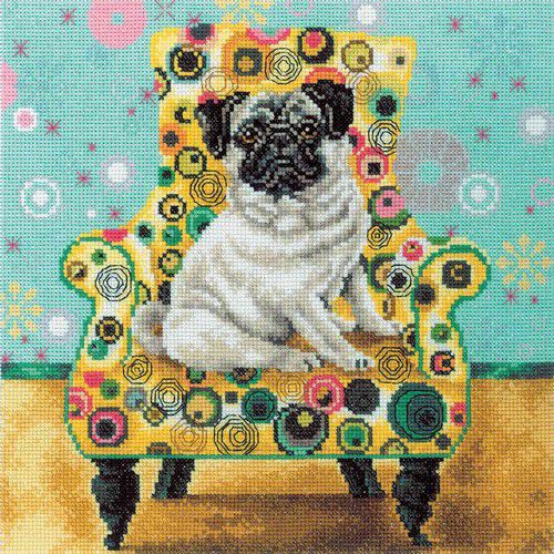 М268 Набор для вышивания РТО "Интерьерные собачки -  Мопс"