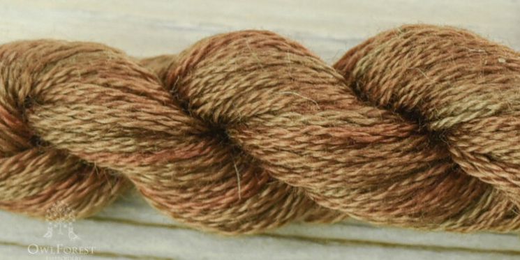 3208 Нитки ручного окрашивания OwlForest на основе DMC, пасма 8 метров Корица