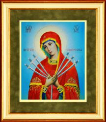 L-0008 "Икона Божьей Матери Семистрельная" (Рисуем иглой)