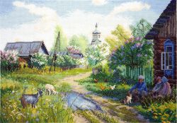 02.010.25 Набор для вышивания Марья Искусница "Деревушка"