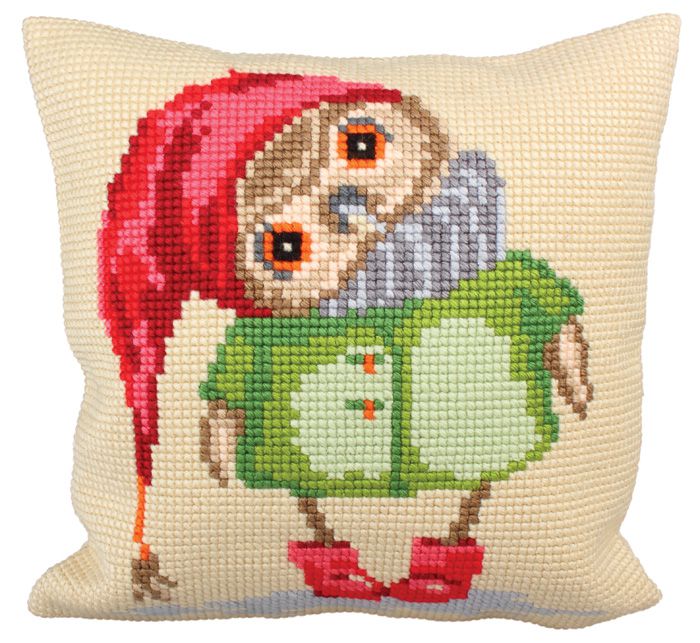 Набор для вышивания крестом Collection D'Art "Любопытный совенок" 5206