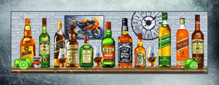 БС-045 Алмазная вышивка ТМ Наследие "Мужской бар"