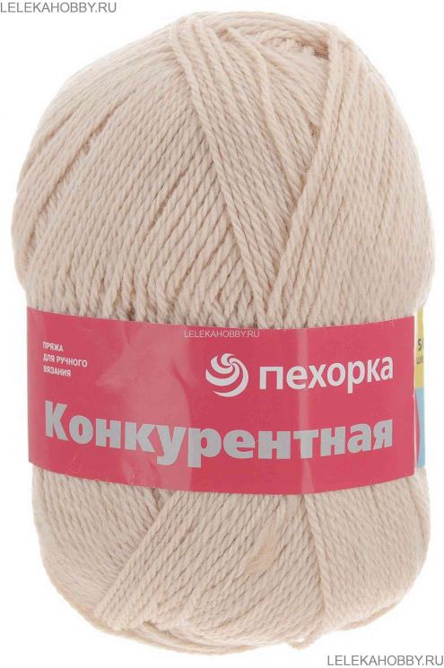 Пряжа ПЕХОРКА Конкурентная // 019 // 442 // Натуральный