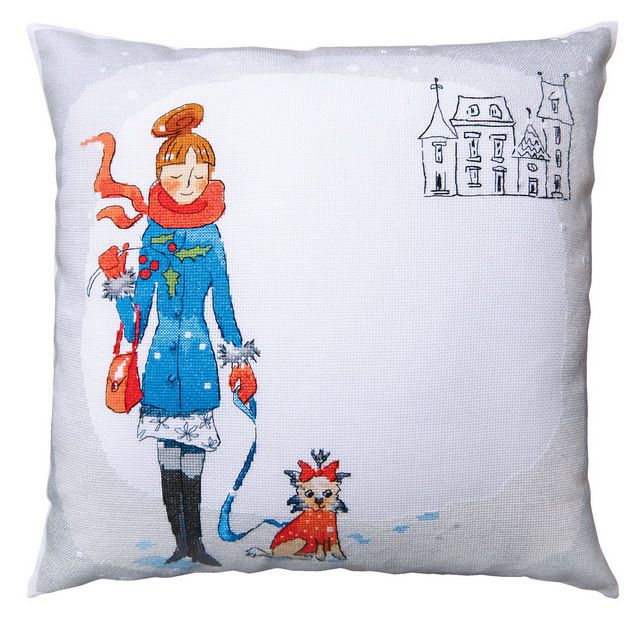 CU035 Набор для вышивания РТО "Зимняя прогулка"