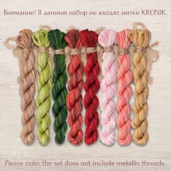 НМул-КР085-3322 Набор ниток OwlForest для схемы «Королева Роза» (DMC)  32, 36 каунт в 2 нити, 40 каунт в 1 нить