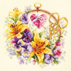 100-121 Набор для вышивания Чудесная игла "Лилии для рукодельницы"