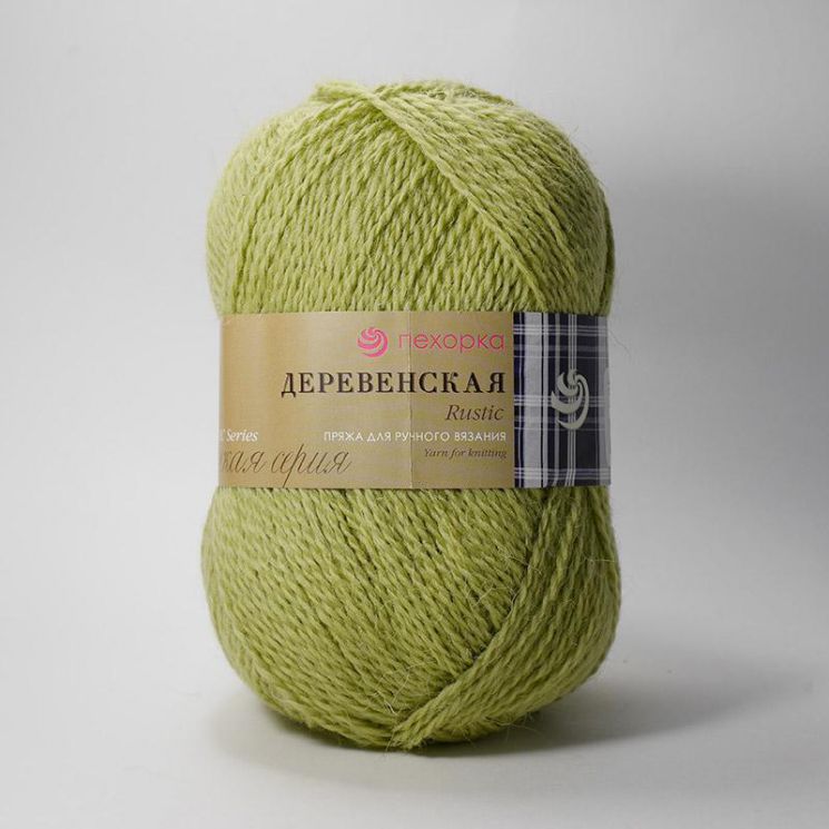 Пряжа ПЕХОРКА Деревенская // 057 // 342 // Светлый горох