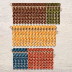 НМул-ИМП163-3322-5 Набор ниток OwlForest для схем «Индейские мотивы» (DMC) 5 цветов"Панно" 32 каунт в 2 нити