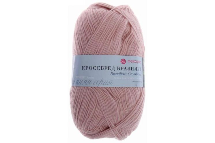 Пряжа ПЕХОРКА Кроссбред Бразилии // 020 // 374 // Розовый беж