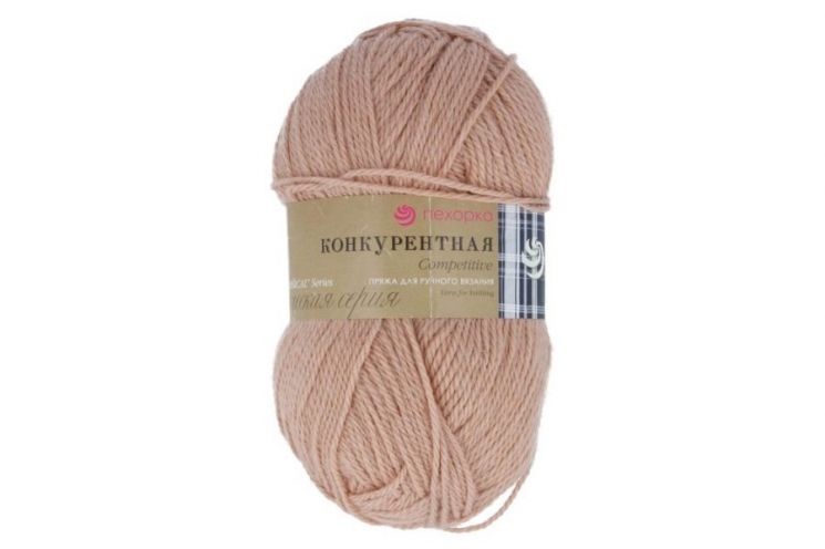 Пряжа ПЕХОРКА Конкурентная // 019 // 579 // Светло-кофейный