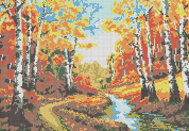 НКБ-076 Набор для вышивания бисером ТМ Наследие "Осень"