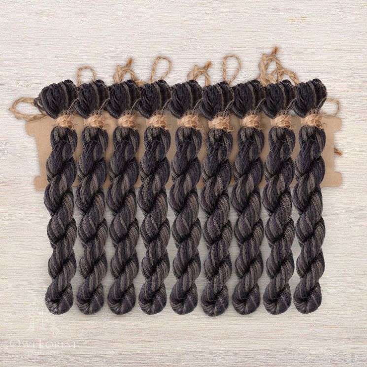 Набор ниток OwlForest для схемы «Чёрный винтаж» (DMC) 36 каунт в 2 нити ЧВ-3362