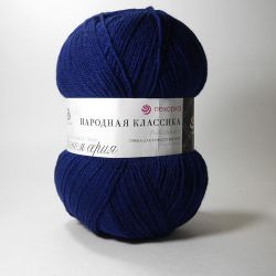 Пряжа ПЕХОРКА Народная классика // 106 // 571 // Синий