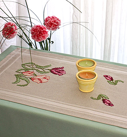 Набор для вышивания крестом Duftin Дорожка "Тюльпаны" 7045-BP05