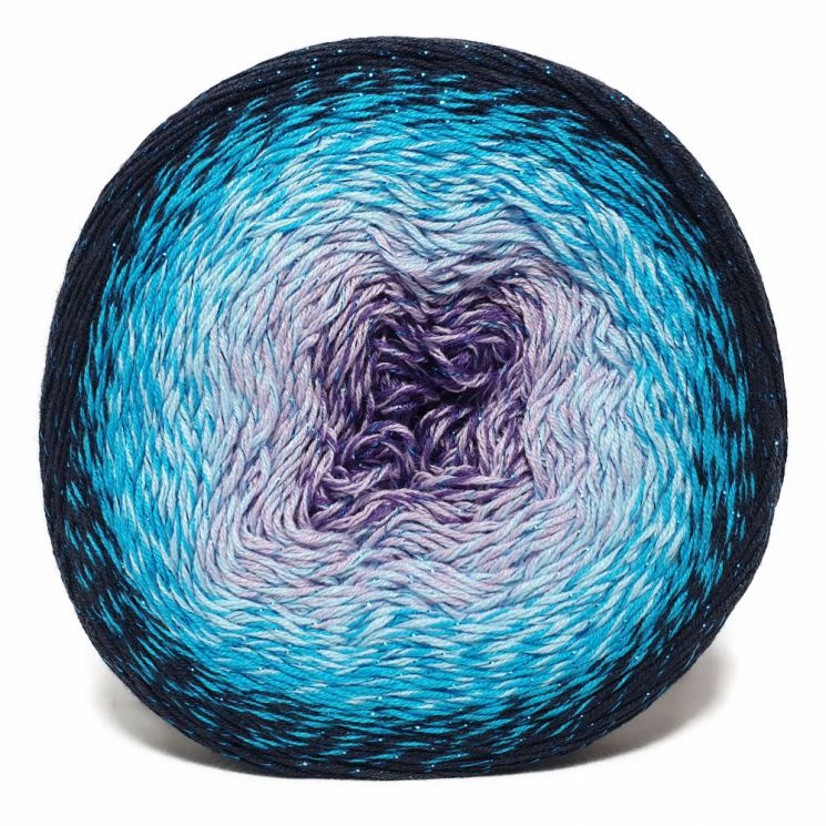 Пряжа Flowers Moonlight 3254 Темно-синий/голубой/сирень