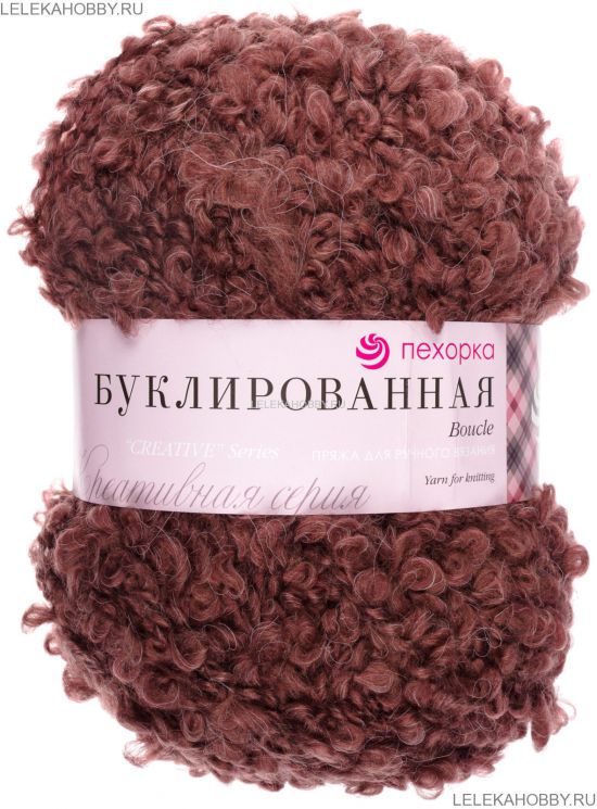 Пряжа ПЕХОРКА Буклированная // 080 // 173 // Грильяж