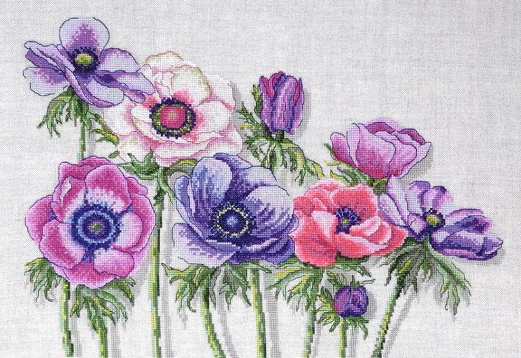 Набор для вышивания Марья Искусница "Цветы анемоны" 04.003.12