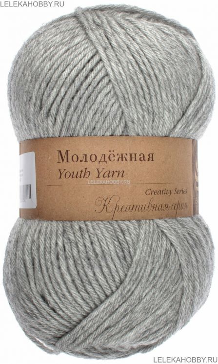 Пряжа ПЕХОРКА Молодёжная // 092 // 414 // Меланж серый