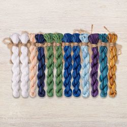 НМул-ЛО059-3282 Набор ниток OwlForest для схемы «Лебединое озеро» (DMC) 28 каунт в 2 нити