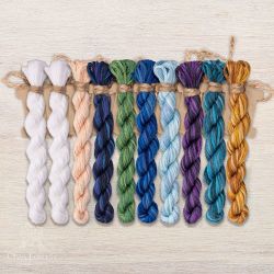 НМул-ЛО059-3322 Набор ниток OwlForest для схемы «Лебединое озеро» (DMC) 32 каунт в 2 нити