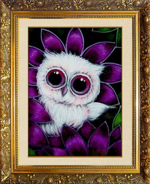 Алмазная мозаика Милато "Белый совенок" N-150