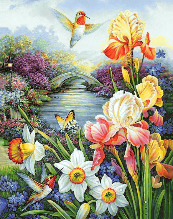 Ag 2242 Алмазная мозаика Гранни "Сбор нектара"