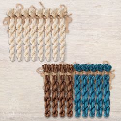 НМул-ИМП167-3283-3 Набор ниток OwlForest для схем «Индейские мотивы» (DMC) 3 цвета «Пирамида» 28 каунт в 3 нити