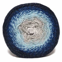 Пряжа Flowers Moonlight 3261 Черный/синий/голубой/серый