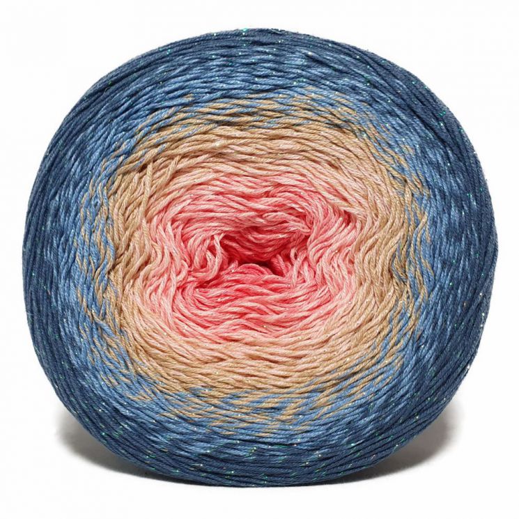 Пряжа Flowers Moonlight 3262 Джинс/желтый/розовый