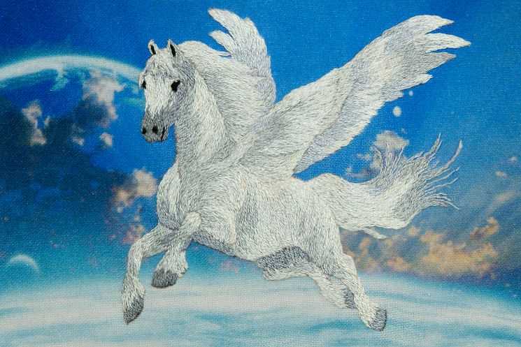 Набор для вышивания гладью РИСУЕМ ИГЛОЙ "На крыльях счастьях" ML-0013