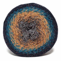 Пряжа Flowers Moonlight 3263 Темный джинс/желтый/серый