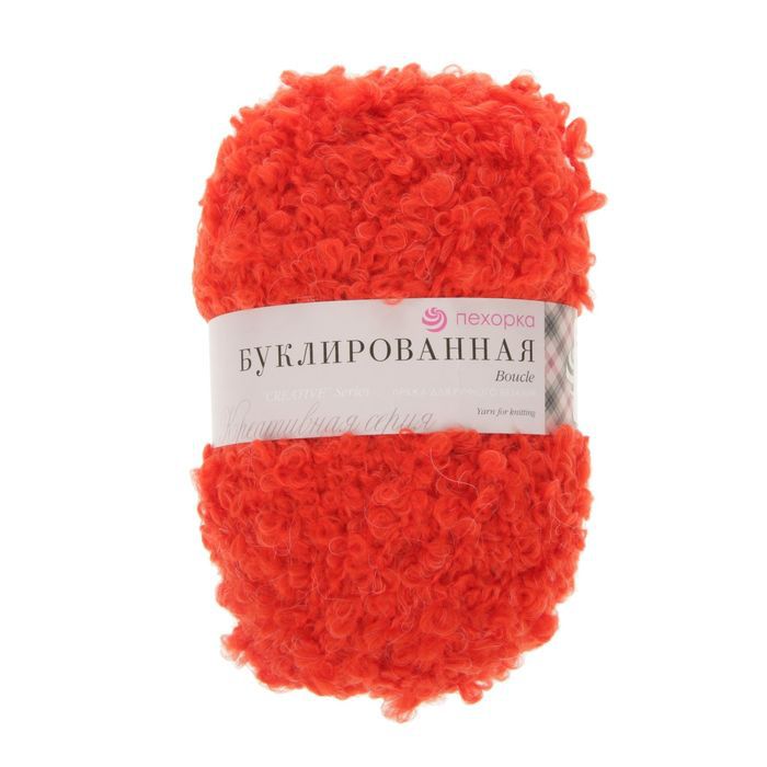 Пряжа ПЕХОРКА Буклированная // 080 // 88 // Красный мак
