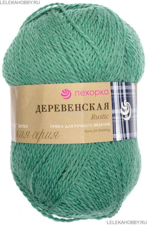 Пряжа ПЕХОРКА Деревенская // 057 // 600 // Малахит
