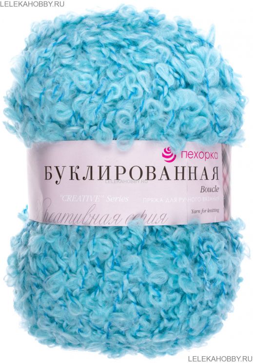 Пряжа ПЕХОРКА Буклированная // 080 // 95 // Океан