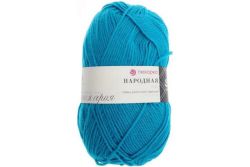 Пряжа ПЕХОРКА Народная // 081 // 45 // Темная бирюза
