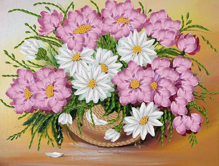 НЛ4-021 Набор для вышивания лентами ТМ Наследие "Благоухающая красота"