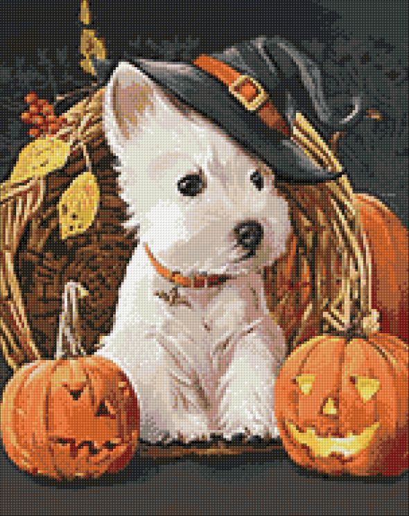 Ag 311 Алмазная мозаика Гранни "Карнавальный песик"